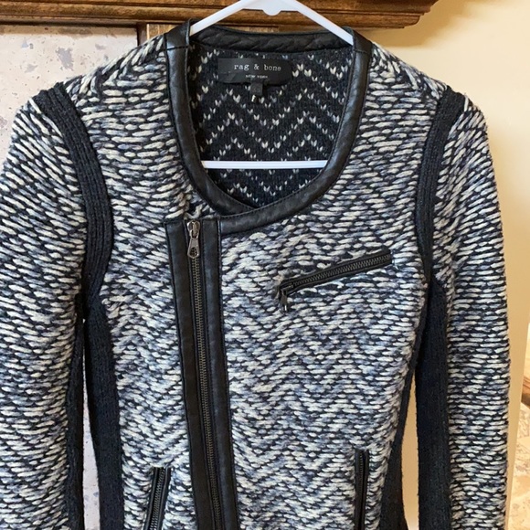 Rag & Bone wool and leather jacket - Picture 11 of 11